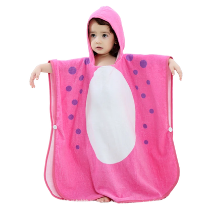 Asciugamano da bagno per neonati con cappuccio a forma di dinosauro dei cartoni animati MICHLEY, asciugamano da spiaggia in cotone, accappatoio morbido per neonati, unisex per bambini e bambine.