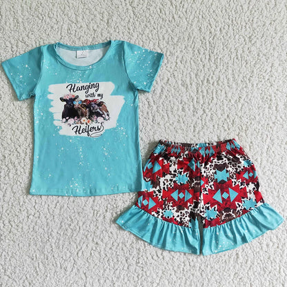 Saldi imperdibili Abiti estivi per bambine Completi estivi alla moda per bambini Abiti da boutique per bambine Abbigliamento carino per bambine piccole Completo a maniche corte