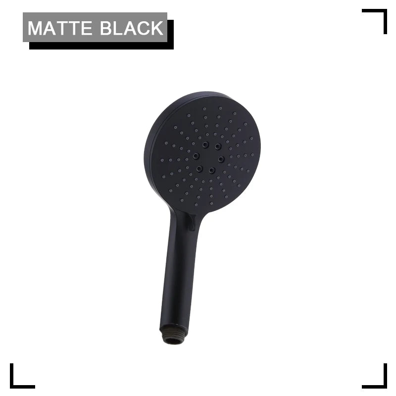 Black Shower Column Set Bathroom Accessories Shower Head  Wall Mount Slider Adjustable Shower Head Rail Lift Slide Mount