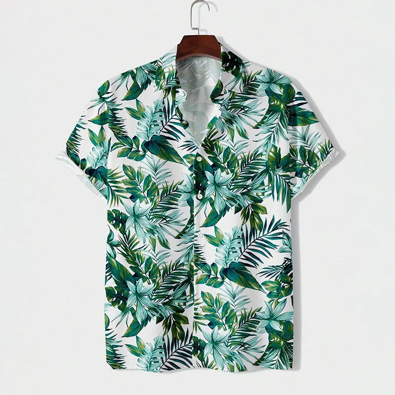 Camicia estiva con stampa floreale 3D graffiti, moda casual, business, camicia hawaiana, uomo, donna, camicia con bottoni, Ropa De Hombre
