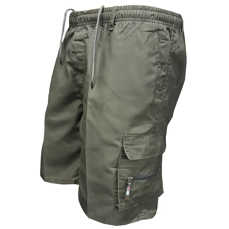 Pantaloncini tattici da uomo Delta Core Cargos con simbolo geometrico, tessuto elasticizzato in quattro direzioni, tasca di sicurezza nascosta, elastico in vita per palestra e fitness.