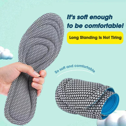 4 solette ortopediche in memory foam per scarpe da uomo e da donna, nano antibatteriche, deodoranti, assorbenti del sudore, ammortizzanti per la corsa.