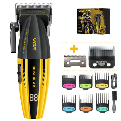 VGR Professional Clippers Adjustable Haircut Machine 9000RPM Hair Clipper Cordless Hair Trimmer Electric Hair Clippers Men V-285