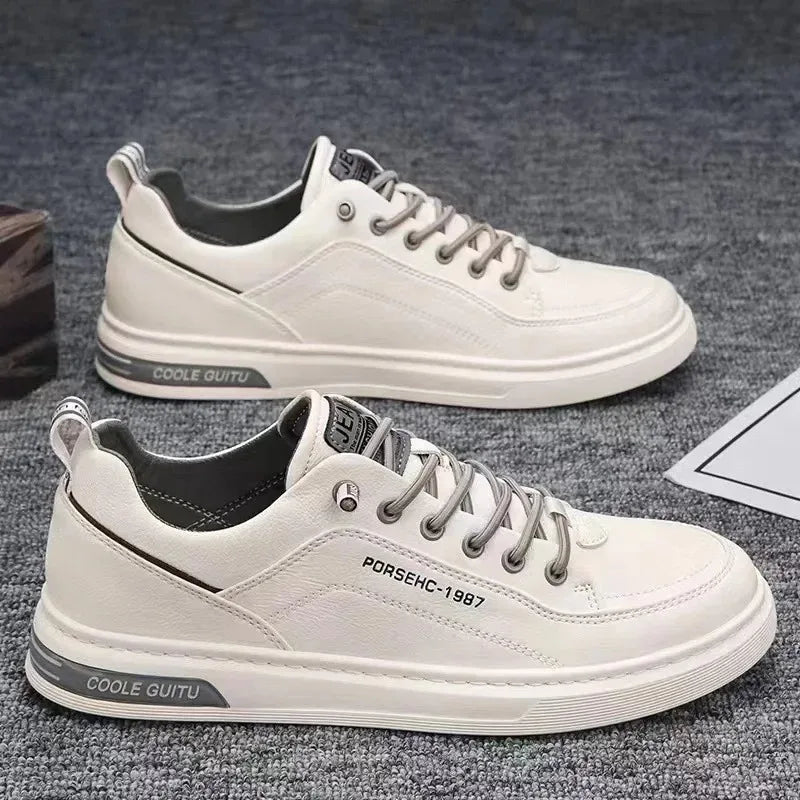 Nuove scarpe in tessuto versatili e di tendenza da uomo, nuove scarpe bianche traspiranti per la primavera, scarpe sportive e per il tempo libero da uomo, scarpe alla moda