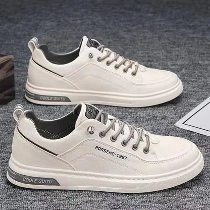 Nuove scarpe in tessuto versatili e di tendenza da uomo, nuove scarpe bianche traspiranti per la primavera, scarpe sportive e per il tempo libero da uomo, scarpe alla moda