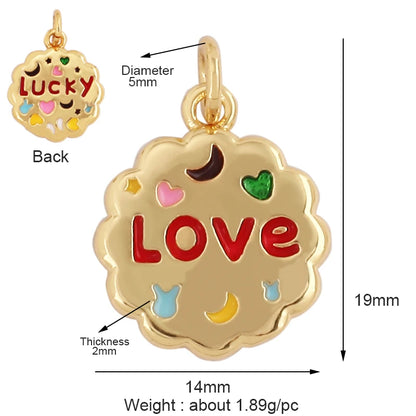 Ciondolo con espressione di gioia e pianto, "Amore, chiamami", in colore oro, forniture per la creazione di gioielli, collane e bracciali L92