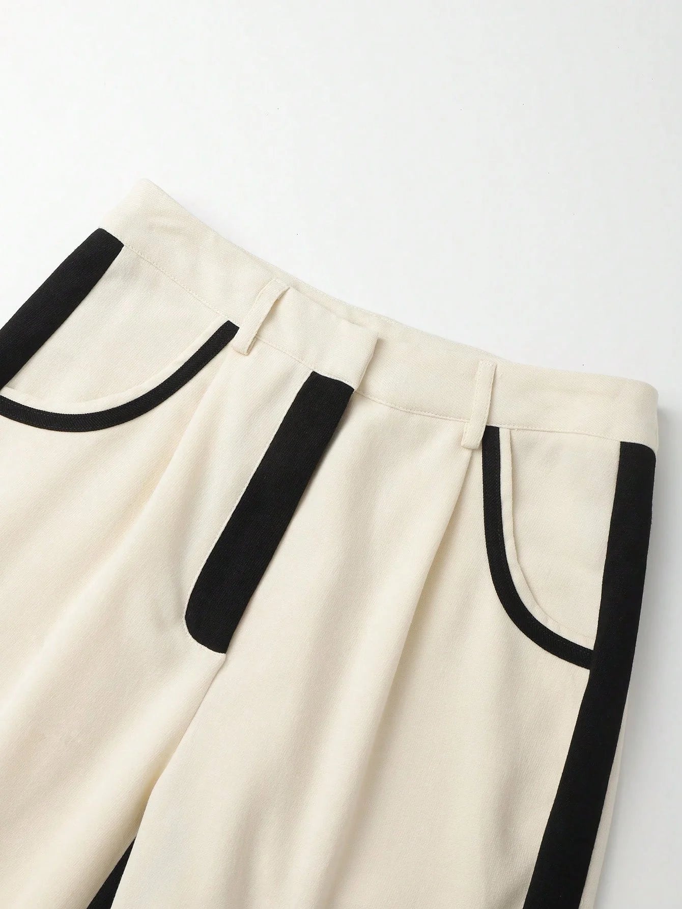 Ladies' spring and autumn slimming, color-blocking and patchwork casual and versatile long pants