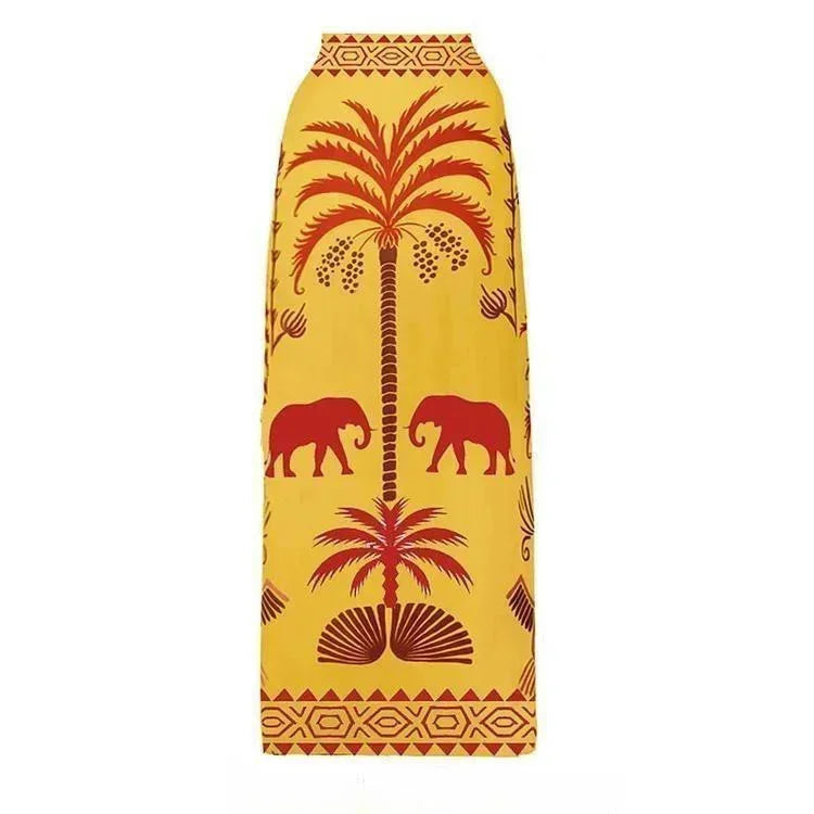 Bikini sexy a vita alta con stampa di uccelli in rete, set da 3 pezzi, costume da bagno intero alla moda con intagli, nuovo pareo da spiaggia 2024, monokini