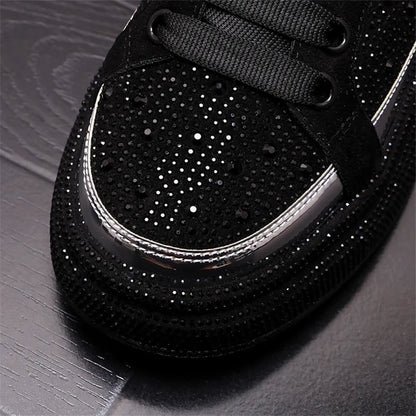 Sneakers di lusso con strass per uomo, scarpe casual con plateau stile punk hip hop, scarpe da ginnastica chaussure homme luxe marque A6