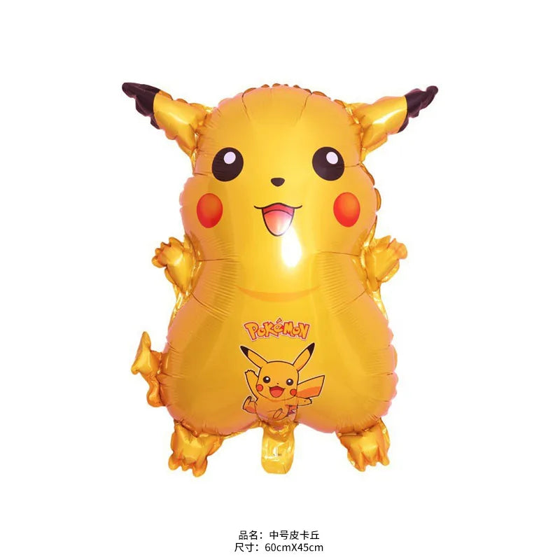 Palloncino Pikachu Pokemon per feste di compleanno da 1 a 9 anni, decorazione per feste a tema Pokemon e Squirtle, palloncino in alluminio per baby shower, bomboniere a tema Pikachu.