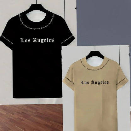 Completo da uomo Los Angeles stampato 2025, set di 2 pezzi, completo casual, abbigliamento sportivo, set fitness, tuta da uomo, abbigliamento oversize