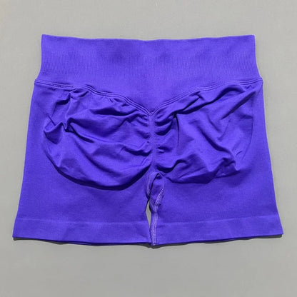 HISTELLO Impact Shorts 4.5" Women Yoga Shorts Seamless Low Waist Scrunch Bum Gym Leggings Workout Stretch Fitness Sports Shorts