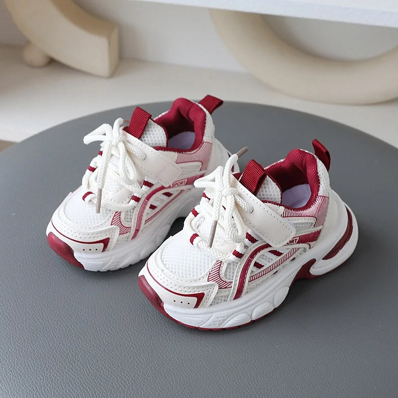 Scarpe sportive traspiranti in mesh per bambini, leggere e versatili, ideali per neonati, maschietti e femminucce, scarpe casual per la primavera e l'autunno, scarpe da corsa per bambini.