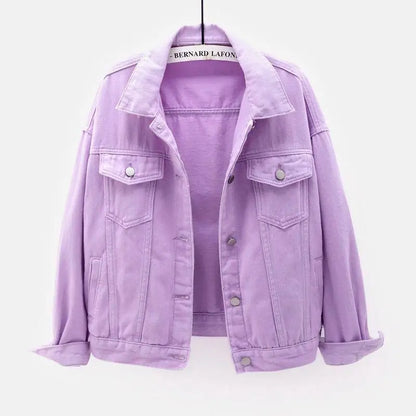 Large Size Denim Short Jacket for Women in Spring and Autumn Versatile New Loose Style