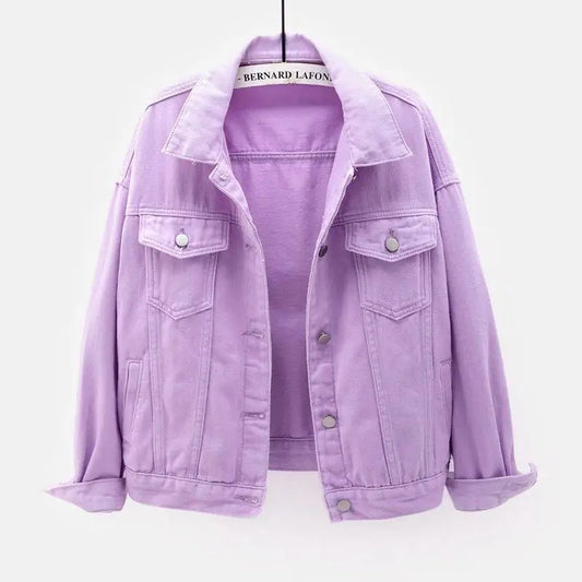 Large Size Denim Short Jacket for Women in Spring and Autumn Versatile New Loose Style