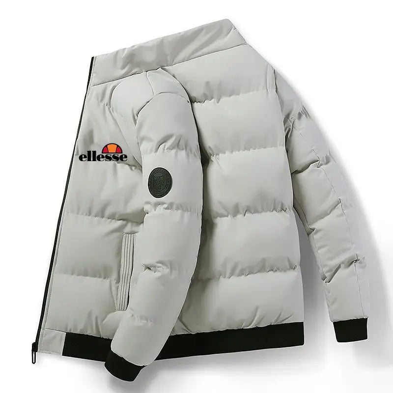 2025 new business fashion trend versatile Men's Korean Style Zipper Jacket Casual pilot coat Scarf collar slim