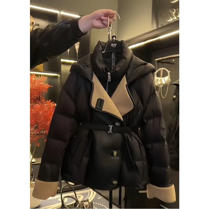 2026 Winter Women's Clothing Design Feels Slim Waist Coat Cotton-Padded Female New Fashion Joker Jacket Warm Cold Overwear
