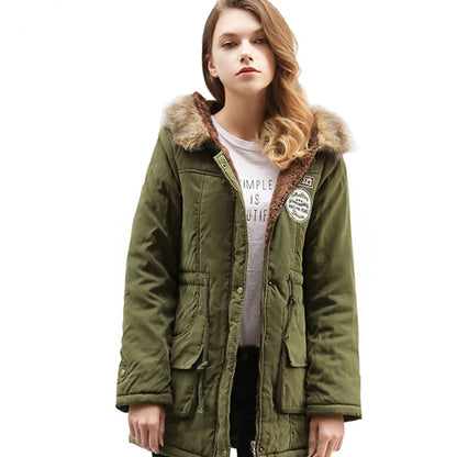 Johnature New Parkas Female Women Winter Hooded Coat Thickening Cotton Winter Jacket Womens Warm Parkas for Women Winter