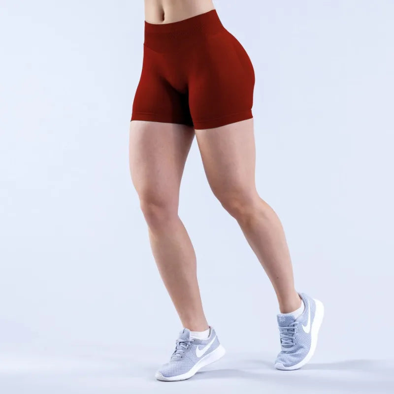 New Gym Shorts Workout Biker Short Impact Shorts with Logo Low Waist Seamless Yoga Shorts Scrunch Stretch Fitness Clothing