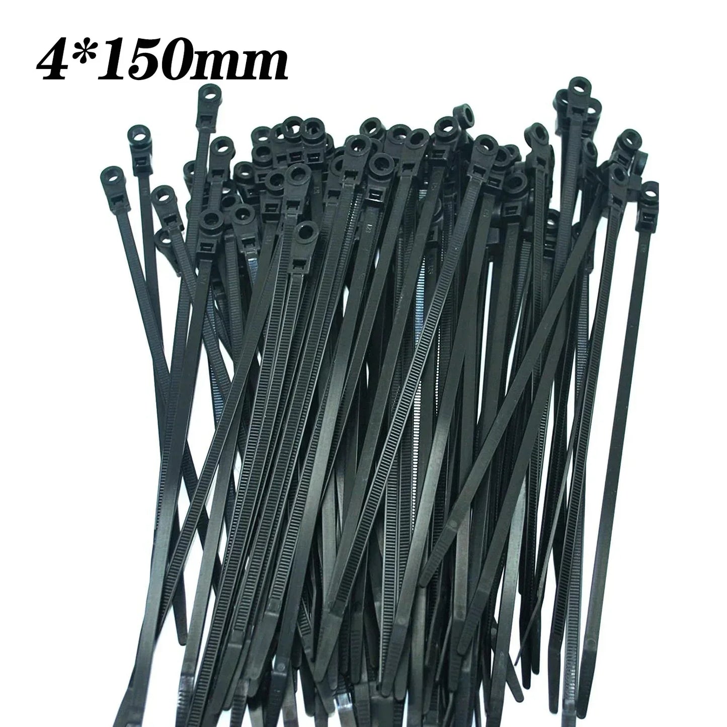 10-1000 Pcs Plastic Clamping Collar Rilsan Cable Ties Clamp Greenhouse Plastic Clamps Self-tightening Plastic Necklace Belts