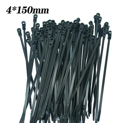 10-1000 Pcs Plastic Clamping Collar Rilsan Cable Ties Clamp Greenhouse Plastic Clamps Self-tightening Plastic Necklace Belts