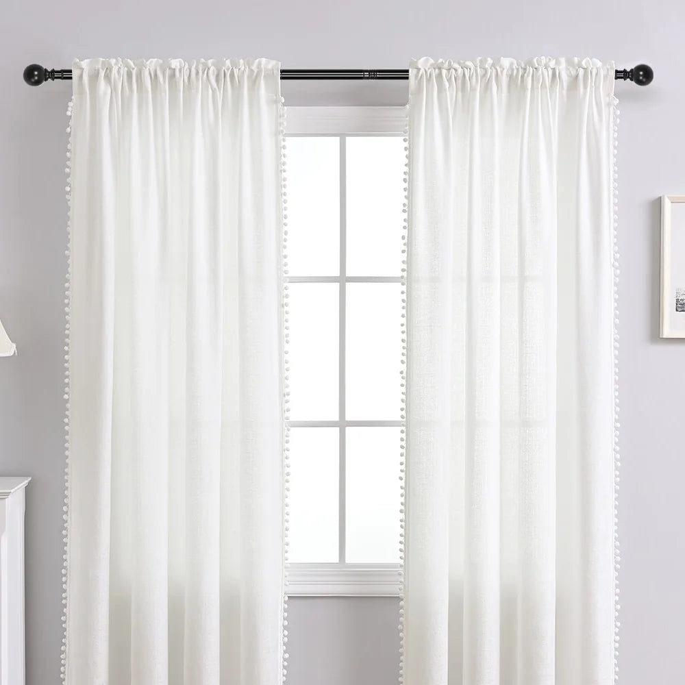 Adjustable Metal Curtain Rod Telescopic Poles with Bracket 70-120cm/120-210cm/160-300cm Multiple Colors
