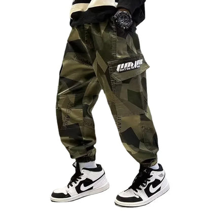 Nuovi pantaloni per bambini primavera autunno, abbigliamento per bambini, pantaloni mimetici per bambini, pantaloni lunghi in cotone per bambini, pantaloni militari per bambini