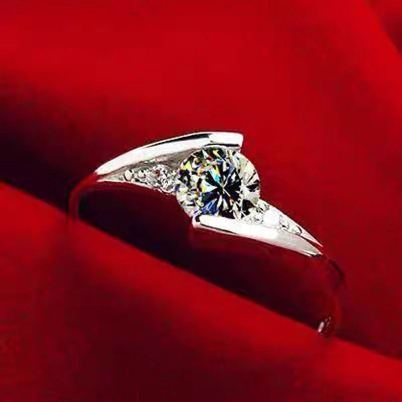 Anelli di lusso YHAMNI in oro bianco 18 carati, anello in argento massiccio 925 al 100%, fede nuziale con zirconi e diamanti di alta qualità per donna, regalo di gioielleria.