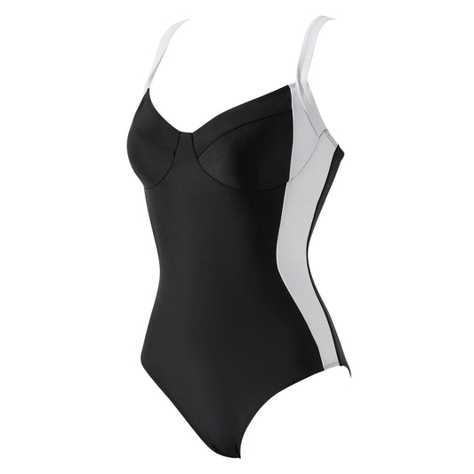 Tummy Control Black Sling Shaping One-Piece Swimsuit Set Women Boho Bathing Swimwear Bikini Plus Size Push Up Solid Swimsuits