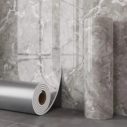 Self Adhesive Marble Wallpaper 1 Roll Waterproof Antifouling Thick Foam Wall Sticker for Bedroom Living Room