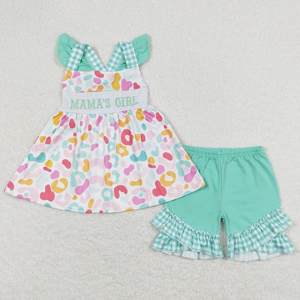 Saldi imperdibili Abiti estivi per bambine Completi estivi alla moda per bambini Abiti da boutique per bambine Abbigliamento carino per bambine piccole Completo a maniche corte