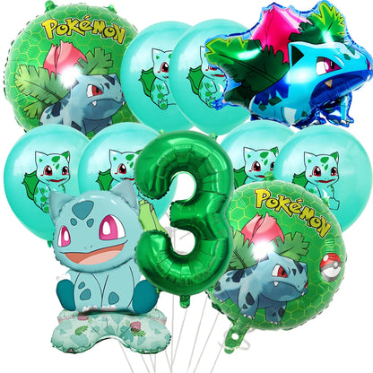 Pikachu Pokemon Balloon 1-9th Birthday Party Decoration Pokemon Squirtle Party aluminum Balloon Baby Shower Pikachu Party Favors