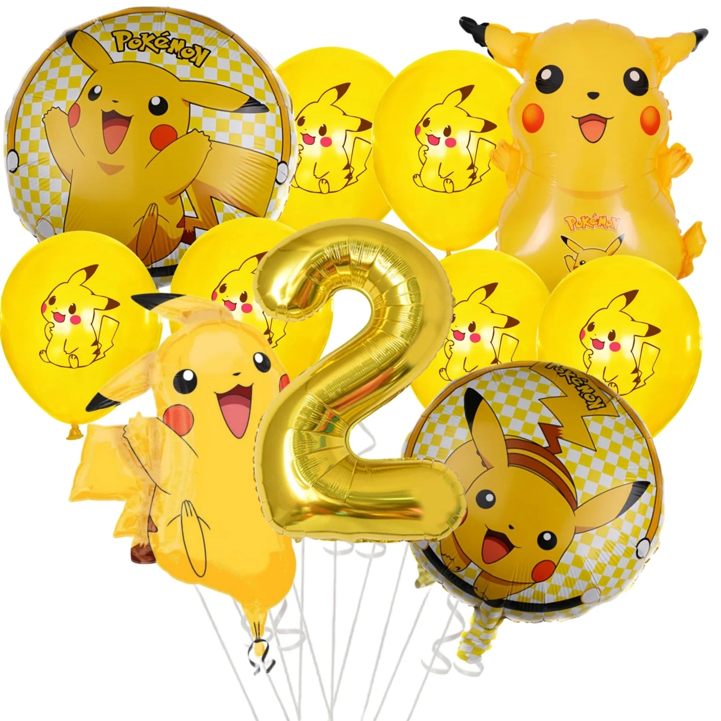 Palloncino Pikachu Pokemon per feste di compleanno da 1 a 9 anni, decorazione per feste a tema Pokemon e Squirtle, palloncino in alluminio per baby shower, bomboniere a tema Pikachu.