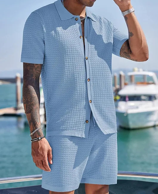 Completo da vacanza hawaiano da uomo, estivo, con camicia a maniche corte e pantaloncini, set di 2 pezzi, streetwear alla moda, abbigliamento casual con stampa 3D.