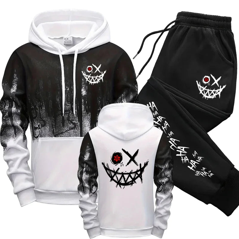 Completo sportivo casual da uomo autunno/inverno 2025, felpa con cappuccio, abbigliamento sportivo da uomo, felpa con cappuccio e pantaloni della tuta