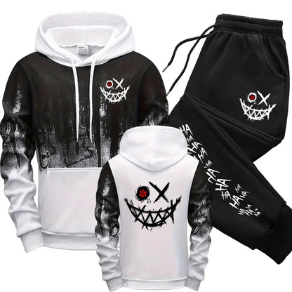 Completo sportivo casual da uomo autunno/inverno 2025, felpa con cappuccio, abbigliamento sportivo da uomo, felpa con cappuccio e pantaloni della tuta