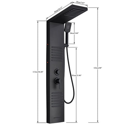 Onyzpily LED Light Shower Faucet Bathroom Waterfall Rain Shower Faucet In Wall Shower System with Spa Massage Sprayer and Bidet