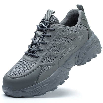Scarpe antinfortunistiche traspiranti in mesh da uomo, bianche, scarpe protettive per uomo e donna, scarpe da lavoro estive leggere e indistruttibili 2026