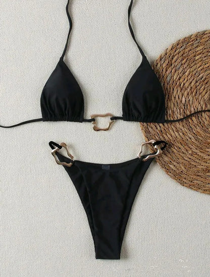 2026 Chain New Style Swimwear Women Sexy Hollow Bikini Swimsuit Maio Biquinis Mujer Banador Badpak Dames Monokini Maillot Femme