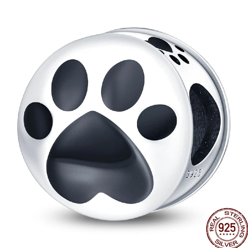 Squisito elemento a stella cava rotonda in argento sterling 925 a forma di fiore, adatto per braccialetti originali fai da te da 3 mm in argento 925