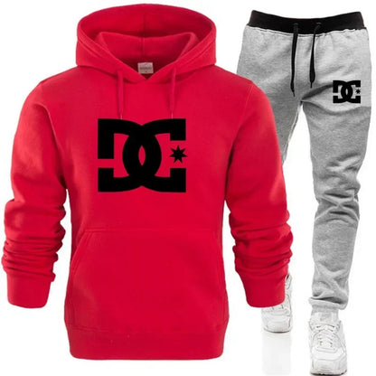 2025 Fall/Winter Men's Hoodie Pullover and Casual Pants Set, Autumn/Winter Outdoor Fashion Running and Fitness Two-Piece Set