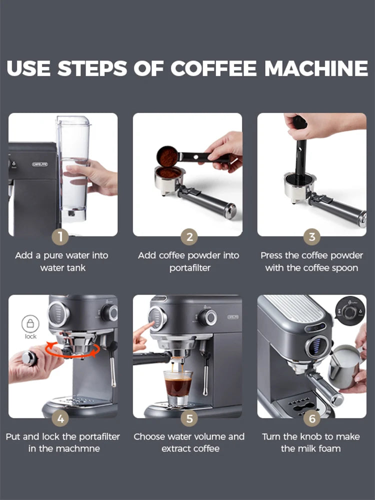 Macchina per caffè espresso Cafelffe 4 in 1 Cafetera Cappuccino Dolce Gusto Nes Capsule ESE Pod Ground Regalo per amante, papà, mamma