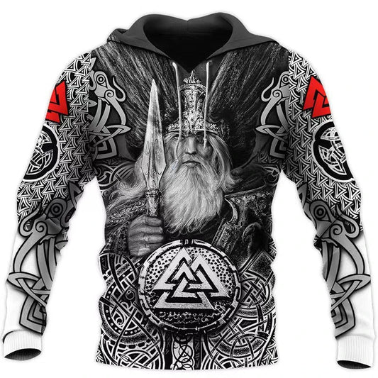 Felpe da uomo 2024 con motivo tatuaggio aquila vichingo, stampa 3D, moda casual, Harajuku, hip hop, autunno e inverno, oversize.
