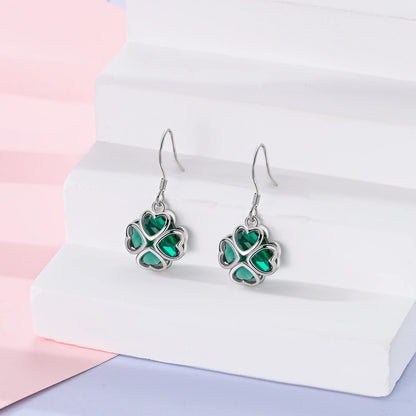 Orecchini a cerchio originali in argento 925 con stella, luna, trifoglio e farfalla con zirconi, perfetti per la creazione di gioielli e come regali di nozze per donne e ragazze.