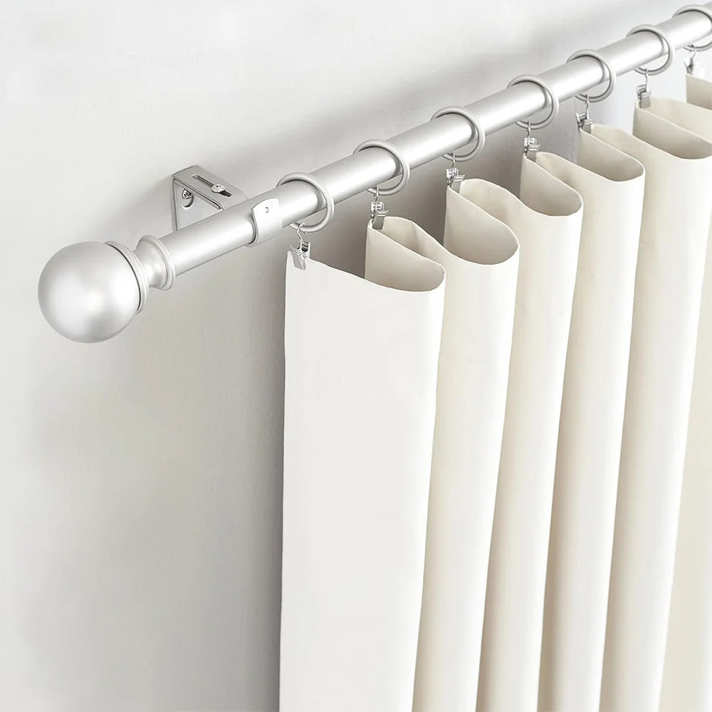 Adjustable Metal Curtain Rod Telescopic Poles with Bracket 70-120cm/120-210cm/160-300cm Multiple Colors