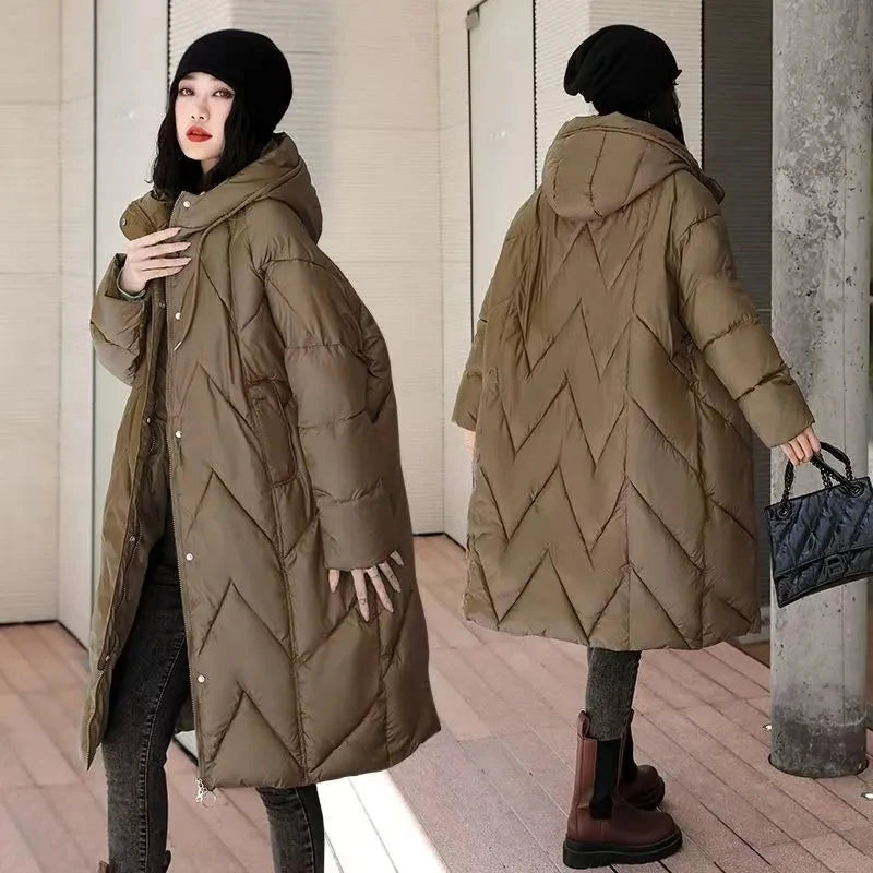2025 Chinese-style Retro Ladies Cotton Padded Outerwear Temperament Korean Version Thick Women's Winter Parkas Jacket