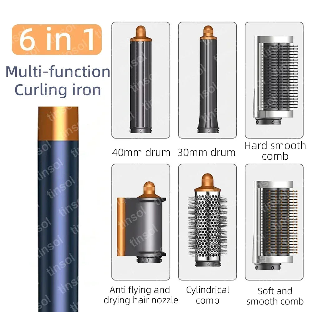 7-in-1 hair dryer set multi-function curling iron hair straightener hot air comb styling set for home salon-like effect