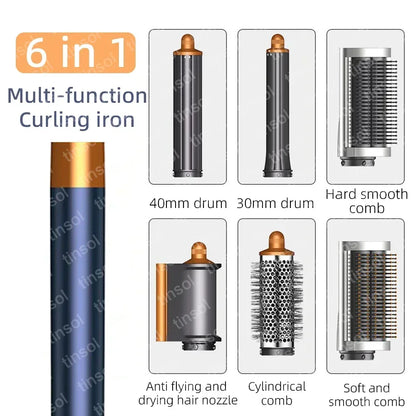 7-in-1 hair dryer set multi-function curling iron hair straightener hot air comb styling set for home salon-like effect