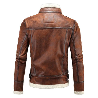 Hot 2019 Fashion Game Costumes Men's One Jacket Winter Jacket Thick Thermal Warm Stand Collar Mens Leather Coat Erkek Mont M-5XL