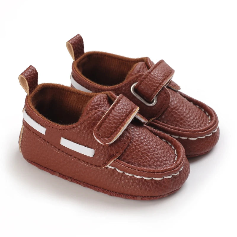 Nuove scarpe marroni per battesimo, scarpe da passeggio per bambini, suola morbida, scarpe da ginnastica per neonati, compleanno, bambini e ragazzi.